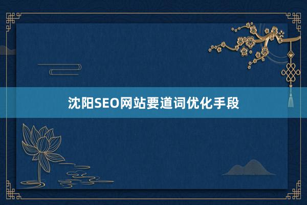 沈阳SEO网站要道词优化手段